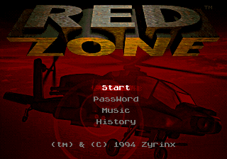 Заставка игры Red Zone
